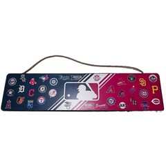 Open Road Brands MLB All 30 Teams Wood Wall Decor Sign 24×6 Official Baseball