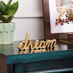 Tabletop Dream Sign Decorative Metal Words Table Centerpiece Word Freestanding