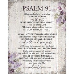 Psalm 91 Wood Plaque – Made in the USA – 11.75 in x 15 in – Classy Vertical F…