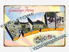 1930-45 Greetings From Dixieland tin sign lodge cafe in walls