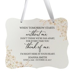 Custom 6x8in Memorial Gift Ribbon Sign for Loss of Loved One – We Thought of You