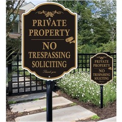 No Trespassing & No Soliciting Signs – 2 Pack