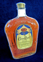 CROWN ROYAL BOTTLE – *US MADE* Die-Cut Embossed Metal Sign – Man Cave Bar Decor