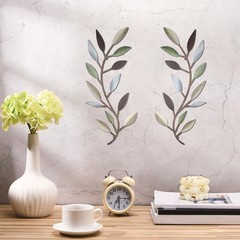 2 Pieces Metal Tree Leaf Wall Decor Vine Olive Branch Leaf Wall Art Living Ro…