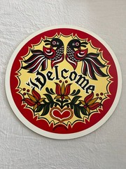 Vintage Hex Sign, Round 2004 Ivan E. Hoyt, Hex/Barn Sign 15 in, Dutch Folk Art