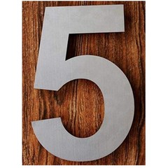 QT Modern 6″ House Number – Brushed Stainless Steel