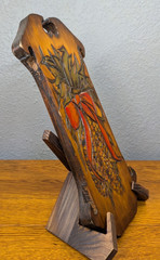 Vintage Indian Corn Wood Plaque Carved Retro Autumn Harvest Corn Fall Decor