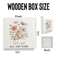 Boho Christian Wooden Signs,Easter Bible Verse Wooden Box Sign,Christian God …