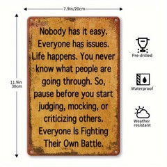 2D Flat metal retro hand-painted signage (8 “x12”) posters outdoor wall decor ▧