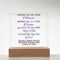 Class of 2026 Graduation Gift Plaque Personalized Name LED Lights