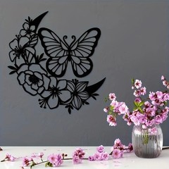 Moon Phase Butterfly iron Wall Art Bohemian Hanging Decor In /Outdoor Waterproof