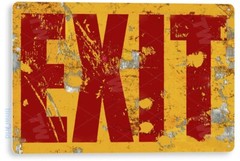 TIN SIGN Rustic Exit Metal Décor Sales Service Auto Shop Store Bar Garage A718