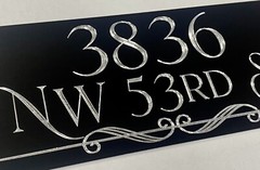 Engraved Personalized Custom House Home Number Street Address Metal Sign 14×5