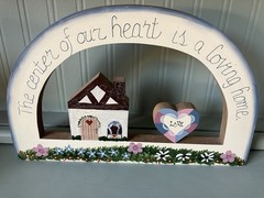 Hand Painted Wooden Home Sign Interchangeable Holidays Grannycore Decor