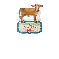 The Pioneer Woman Home Sweet Home Cow Lawn Stake 13 x 21.7 in NEW
