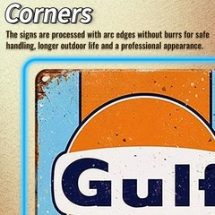5-Piece Set of Vintage Metal Signs – Ideal for Old Car Shops and Garages