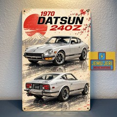 1970 Datsun 240Z Car Metal Tin Sign Poster 30x20cm