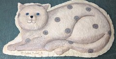 Debbie Mumm Spotted Cat Plaque Garden wall art Stepping Stone Rare Sakura Ohio