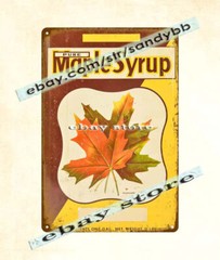 maple syrup maple leaf sugarhouse farm decor metal tin sign decorative items
