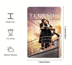 Titanic (1997) Metal Movie Poster Tin Sign Plaque Film / Classic / Vintage Rare