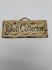 Handcrafted Slate Plain Jane SIGNED Wall Decor Hanging Doll Collector