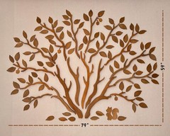 Large Handmade Solid Wood Oak Tree Wall Art, Tree of Life Wall Decor for Livi…