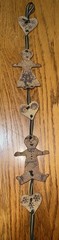 Pottery Gingerbread Man And Woman Primitive Look Wall Hanger 24” Long