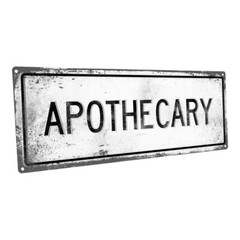 Retro Apothecary Metal Sign; Wall Decor for Mancave, Den, and Game Room