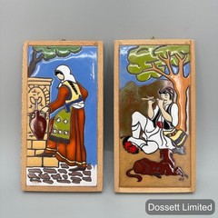 2 – Vintage Greek Ceramic Tiles, artist Angelo Tsakirakis