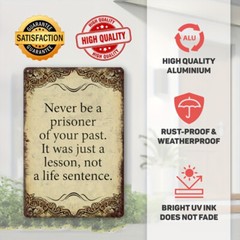 8″x12″ Rust and Weather Proof Vintage Metal Painted wall finish Sign – Historica
