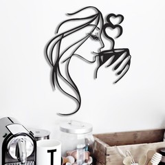 Coffee Wall Art Bar Sign Decor3d Black Metal Wall Artkitchen Line Art Wall Decor