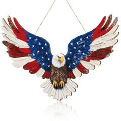 1 Pcs 4Th of July Patriotic Eagle Wreath Hanging Door Sign 250Th Anniversary Mem