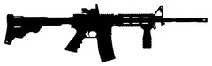 AR-15 Rifle Gun Sign Steel Sign AR 15 USA Gun Rights Second Amendment 2nd Metal