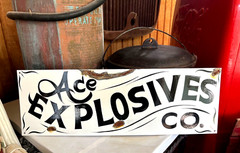 Ace Explosives Co Hand Painted metal Rustic Advertisment store wall Art Sign