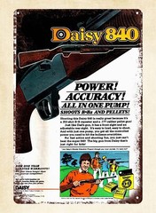 target practice 1980-airgun 840 One Pump Air Rifle bb gun tin sign
