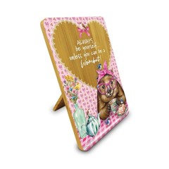Lisa Pollock Bamboo Affirmation Plaque 13x18cm Always be a Wombat-Wonda Wombat.