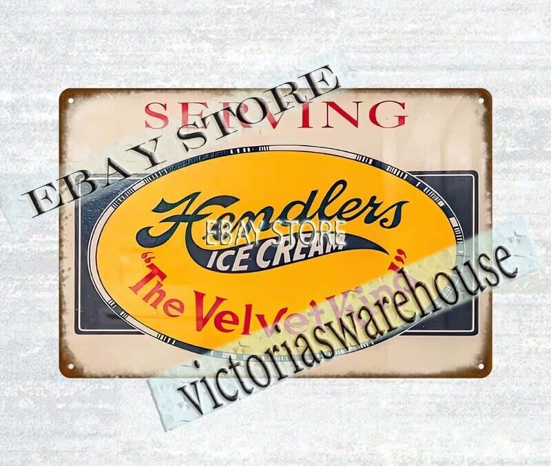Hendler Ice Cream Baltimore Maryland The Velvet Kind metal tin sign room plaque