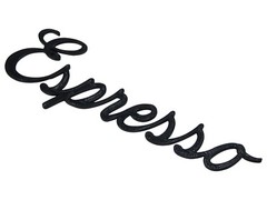 Espresso Word Art Sign Coffee Home Decor Wall Hanging Cursive Script Typography