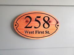 Custom House Number Sign Street Address Plaque Carved Wood Home Apartment Duplex