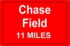 PERSONALIZED Chase Field Stadium Tin Sign ADD Your Milage Baseball art