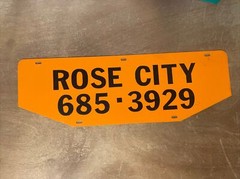 Rose City Michigan Metal Sign 18” x 6”