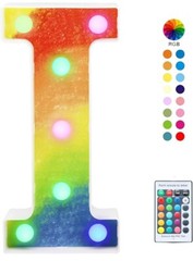 Colorful LED Letter Lights with Remote, Light Up Multicolored Rainbow Letters, 1