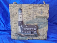 Lighthouse Montauk Point Long Island New York Wall Hanger 3D Plaque 7.5″ x 7.5″
