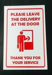 PLEASE LEAVE THE DELIVERY/ Informative Sign / Aluminum Sign Wall Door 8″x12″