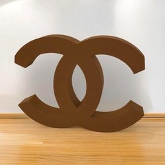 Brown Chanel logo home art #chic #luxury Sign luxury decor. Aproxx 7X5.