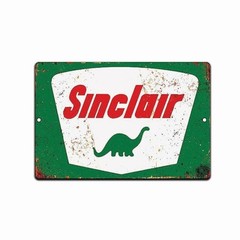 Sinclair Gas Station Sign 8×12 Rustic Tin Metal Wall Decor for Garage Auto Shop