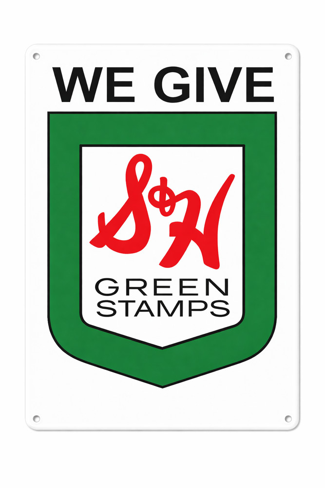 1930s S&H Green Stamps Retro Classic Americana Reproduction Ad 8×12 Metal Sign