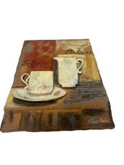 Wall Plaques By S Vassileva 4 Resin Coffee Espresso Latte Bistro Themed 4×6 in