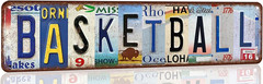 Basketball Sign Vintage Basketball Street Signs Basketball Decor Road Metal Tin