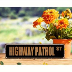 Aluminum Highway Patrol Sign 4X16 Inches Wall Decor